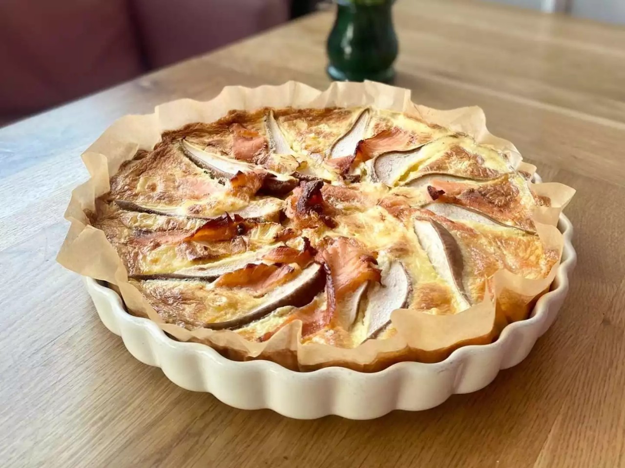 Tarta z łososiem i gruszką